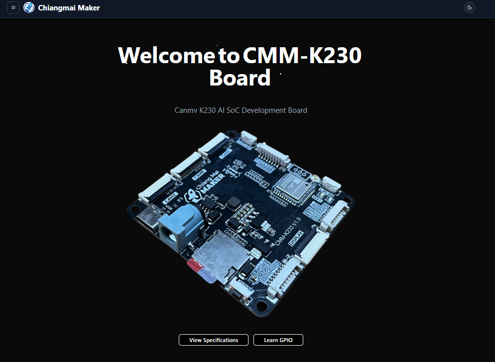 แนะนำการใช้งานเว็บสำหรับบอร์ด CMM-K230